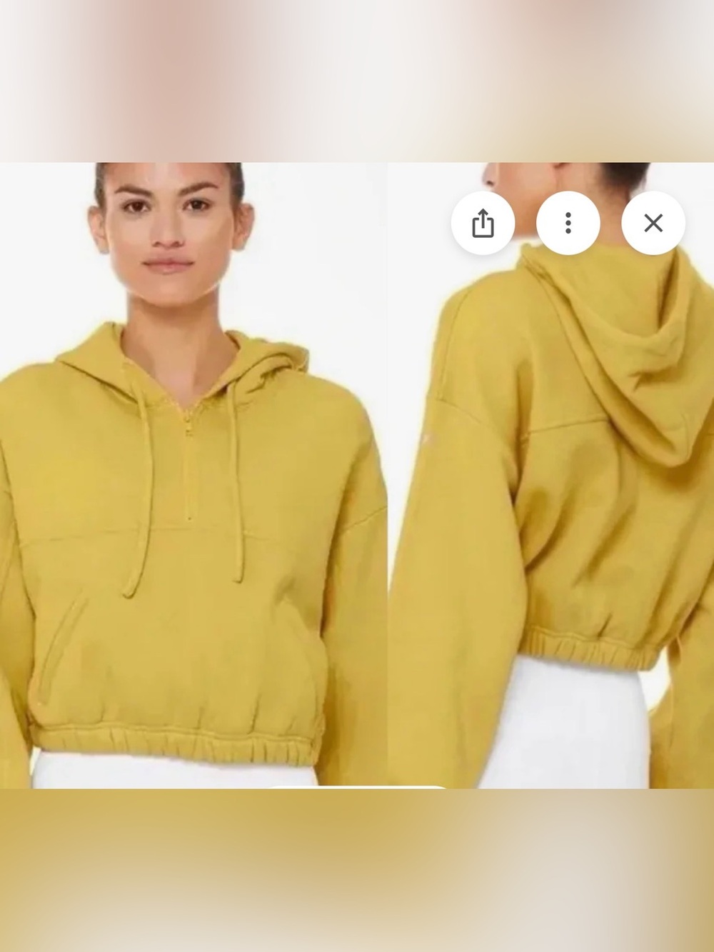 Alo Yoga Stadium Half Zip in Sulphur
